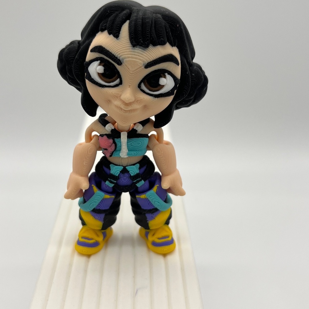 3D printed Articulated Zoey from KPop Demon Hunters Fidget Toy Fun Collec…